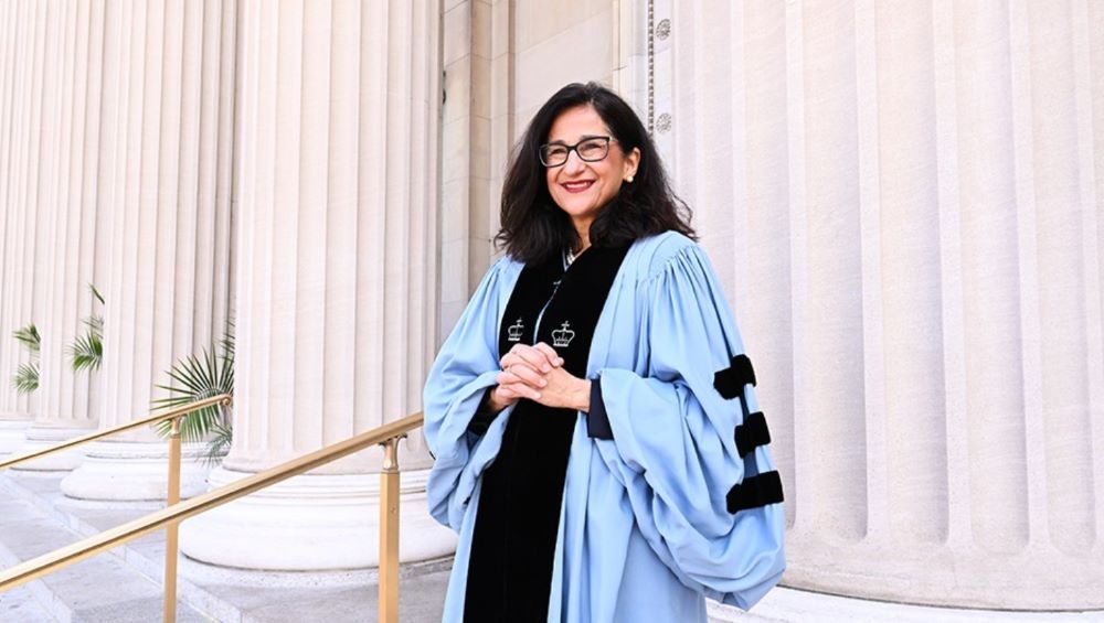Portrait of President Shafik in her Columbia robes