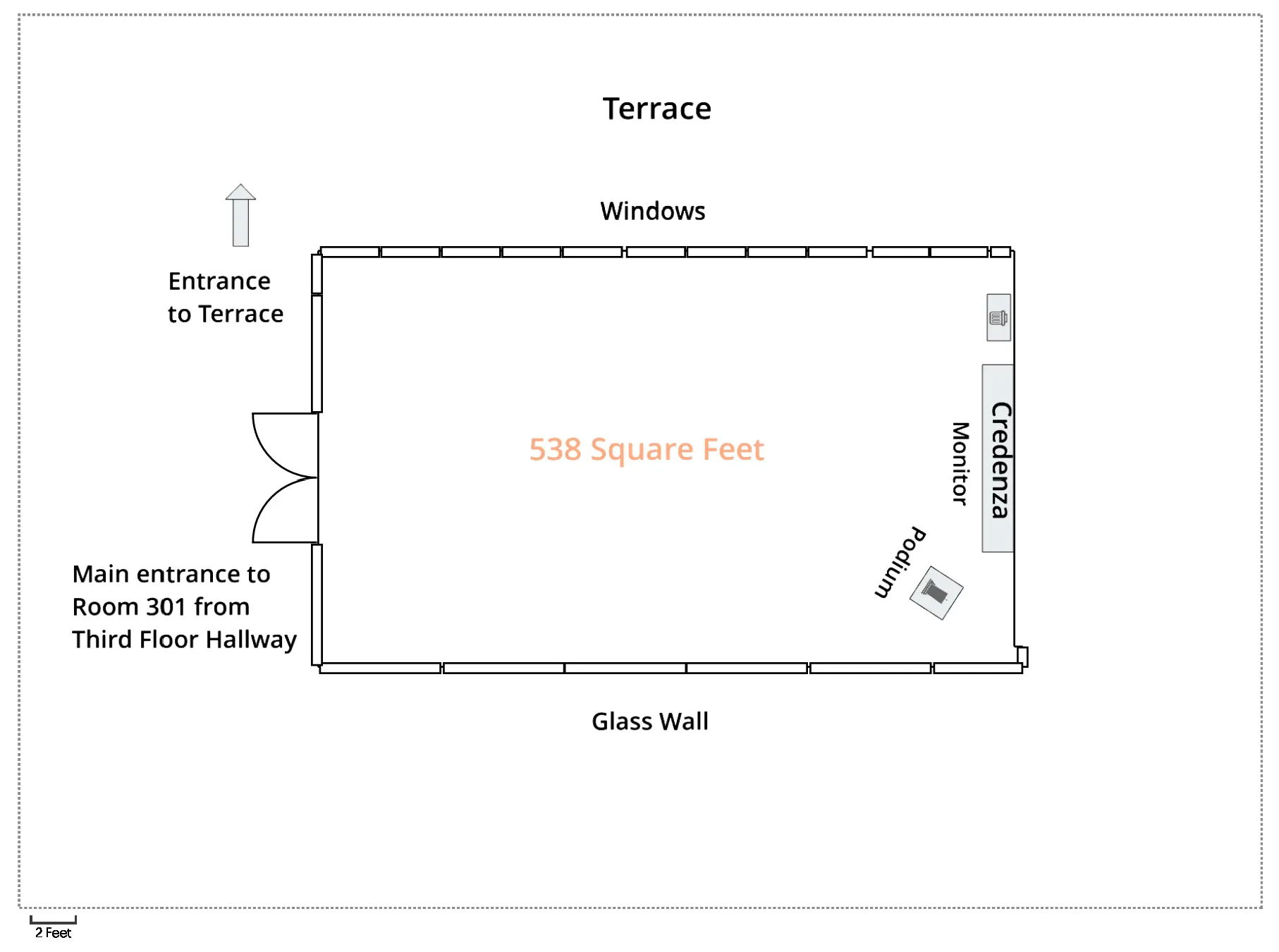 Basic 301 & Terrace Floor Plan