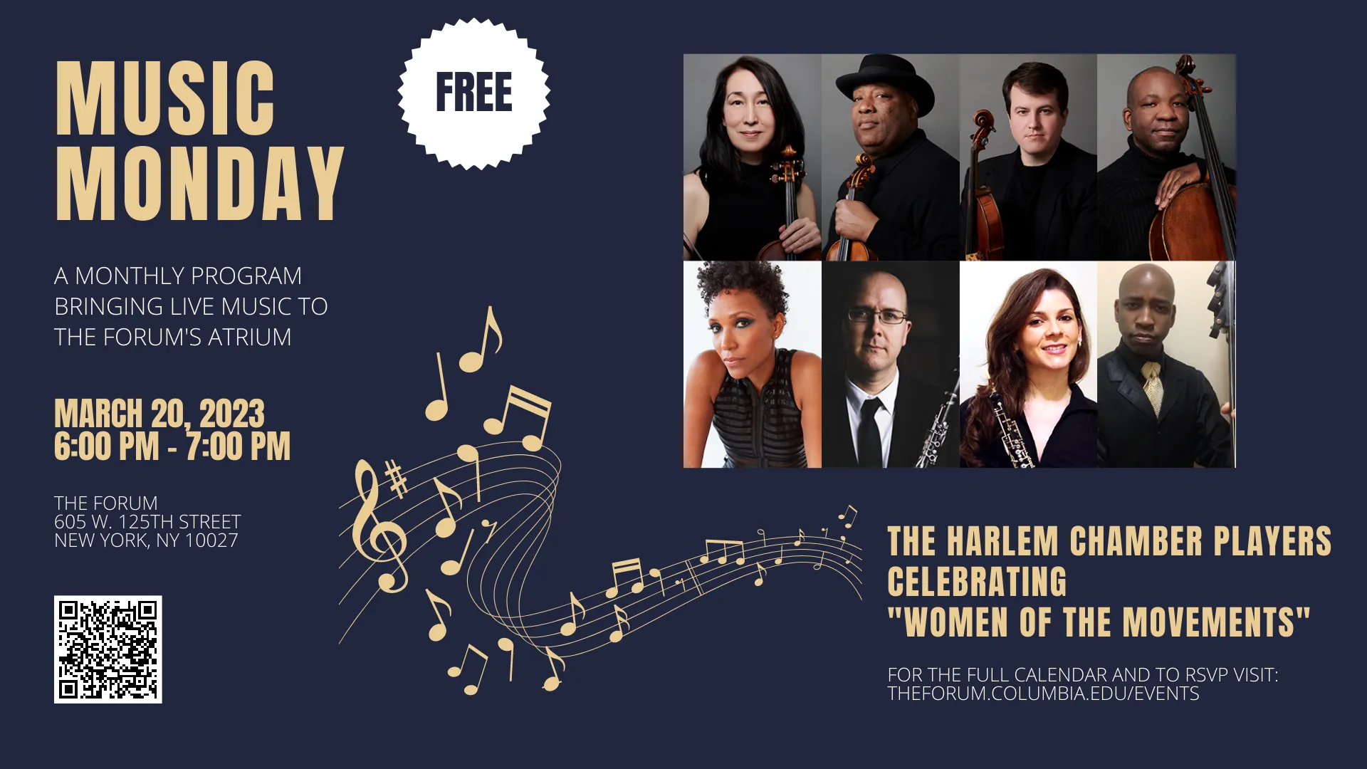 Music Monday March event flyer
