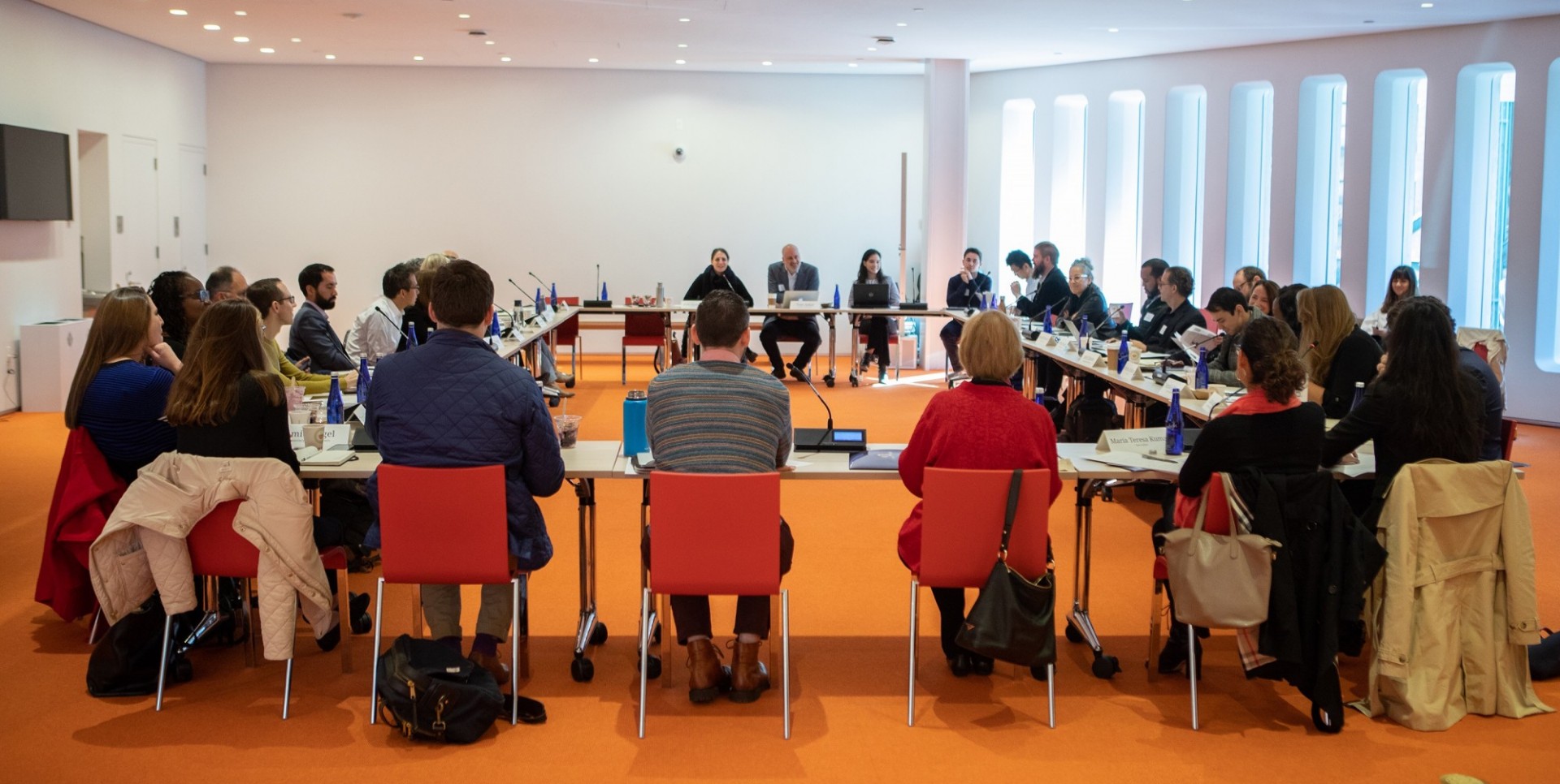 Large group meeting in The Forum's Foyer